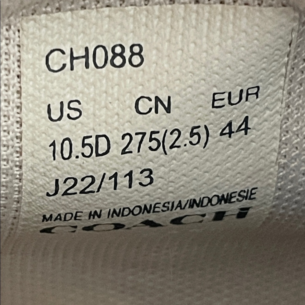 COACH Clip High Top Leather Sneaker Men’s Size 10.5 Cornflower Blue Unisex NEW - Picture 12 of 13